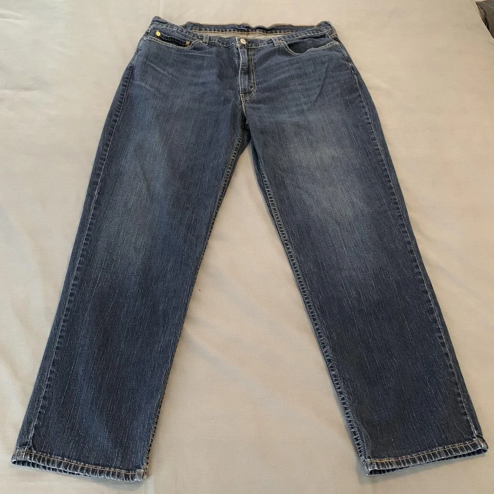 Levis 550 Jeans Mens 40x32 Blue Relaxed Fit Tapered Leg Medium Wash Denim Pants